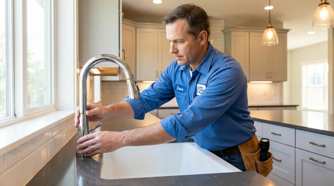 Kitchen faucet installation by Johns Plumbing LLC in Beatrice